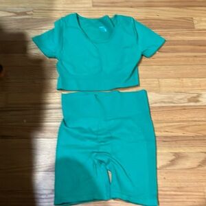 Green Two-Piece Activewear Set